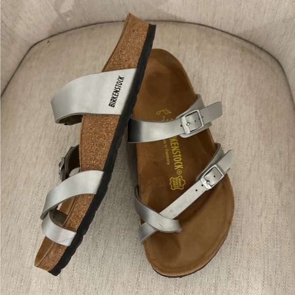 Birkenstock Mayari Silver Sandals Size 39 - Picture 3 of 5